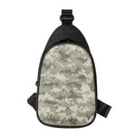 Beige Digital Camo Pattern Print Chest Bag