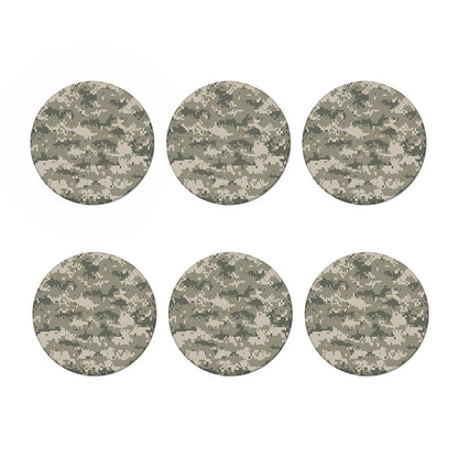 Beige Digital Camo Pattern Print Coaster Set