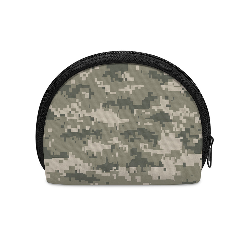 Beige Digital Camo Pattern Print Coin Purse