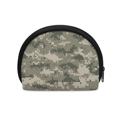 Beige Digital Camo Pattern Print Coin Purse