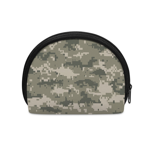 Beige Digital Camo Pattern Print Coin Purse