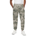 Beige Digital Camo Pattern Print Cotton Sweatpants