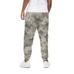 Beige Digital Camo Pattern Print Cotton Pants