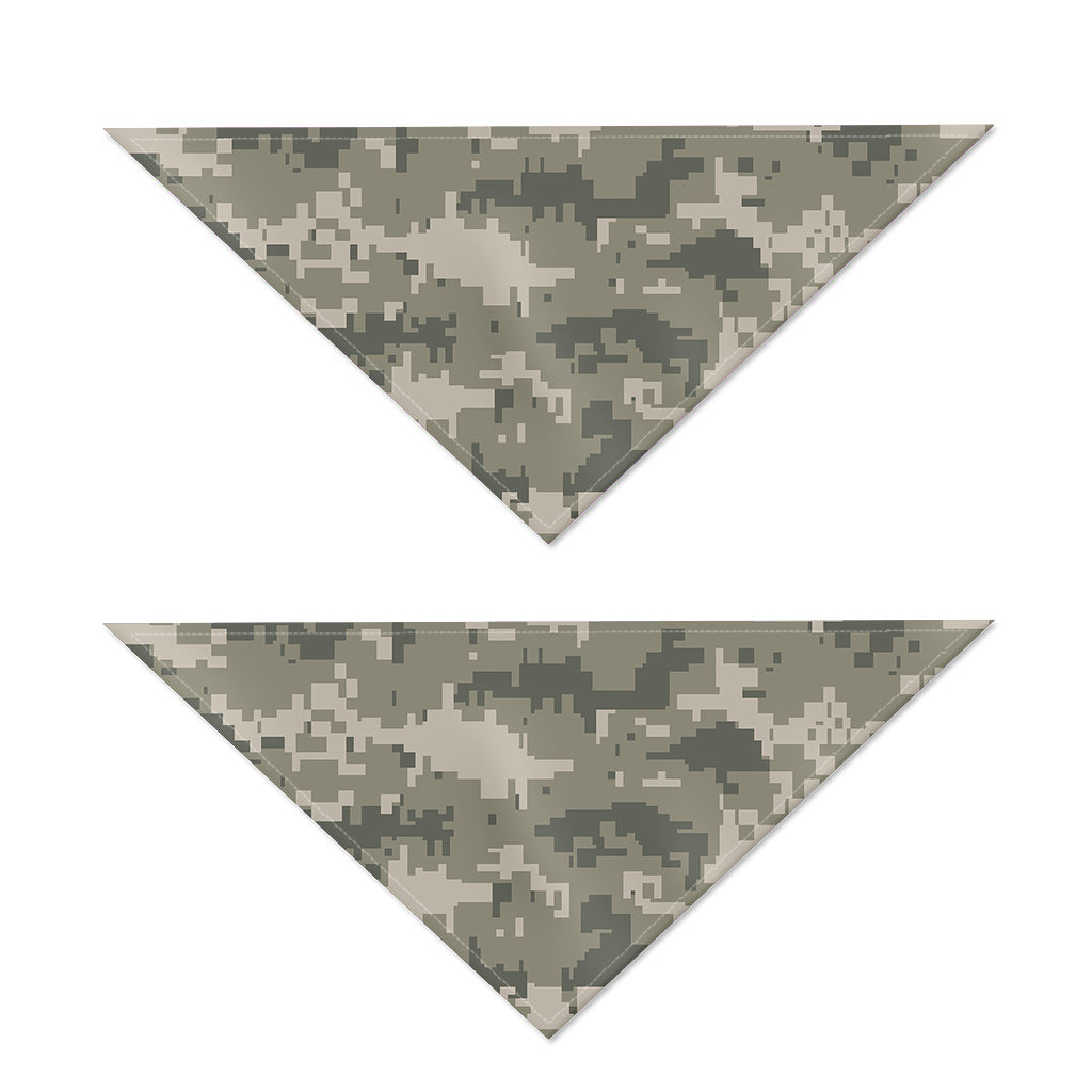 Beige Digital Camo Pattern Print Dog Bandana