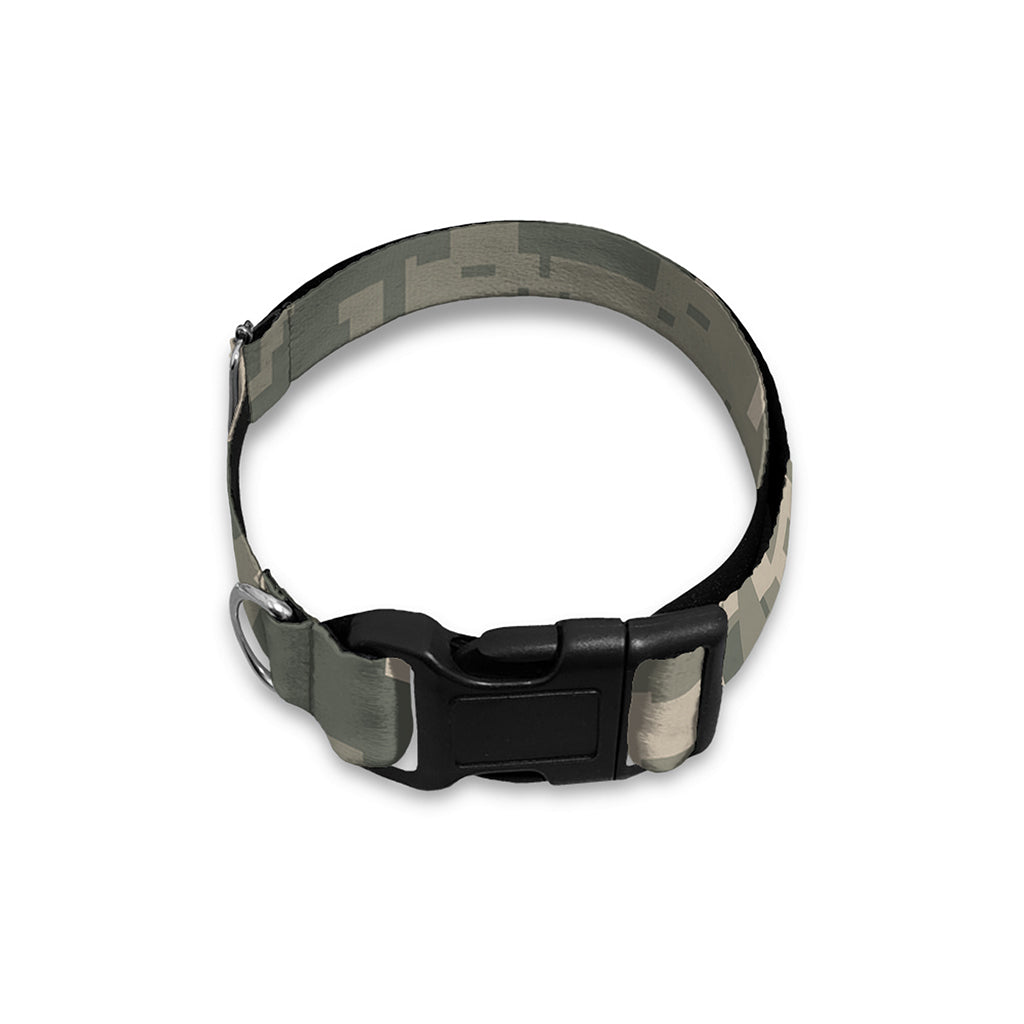 Beige Digital Camo Pattern Print Dog Collar