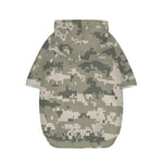 Beige Digital Camo Pattern Print Dog Zip Up Hoodie