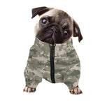 Beige Digital Camo Pattern Print Dog Zip Up Jacket