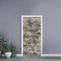 Beige Digital Camo Pattern Print Door Sticker
