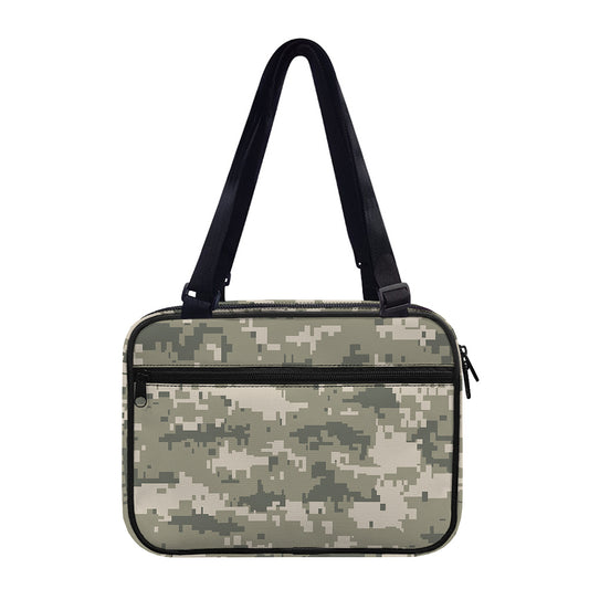Beige Digital Camo Pattern Print Double Strap Bible Bag