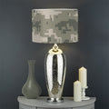Beige Digital Camo Pattern Print Drum Lamp Shade