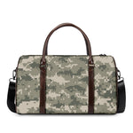Beige Digital Camo Pattern Print Duffle Bag