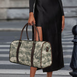 Beige Digital Camo Pattern Print Duffle Bag