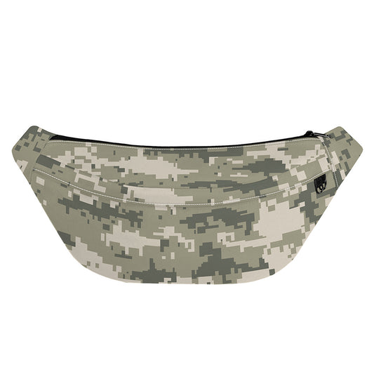 Beige Digital Camo Pattern Print Fanny Pack