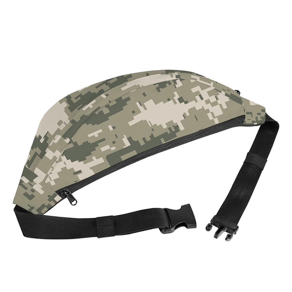 Beige Digital Camo Pattern Print Fanny Pack