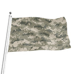 Beige Digital Camo Pattern Print Flag