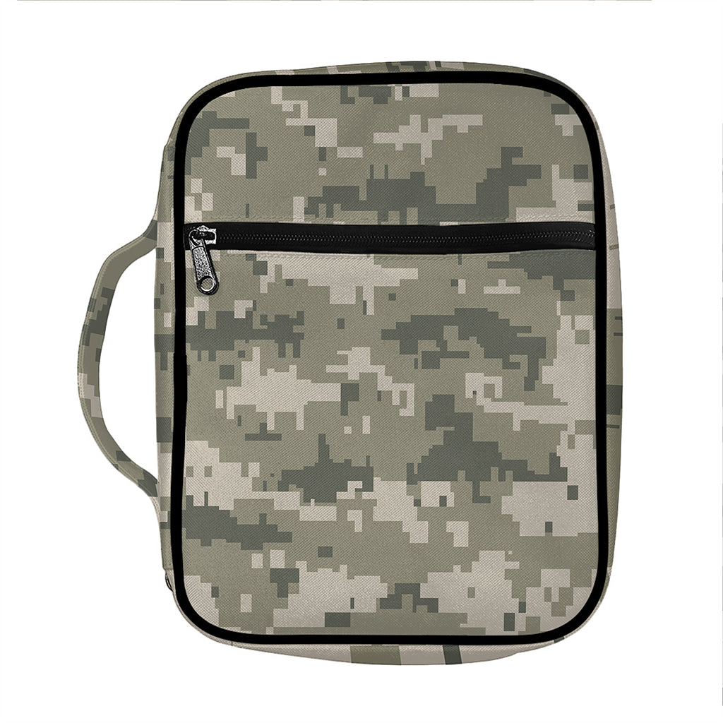 Beige Digital Camo Pattern Print Front Pocket Bible Bag