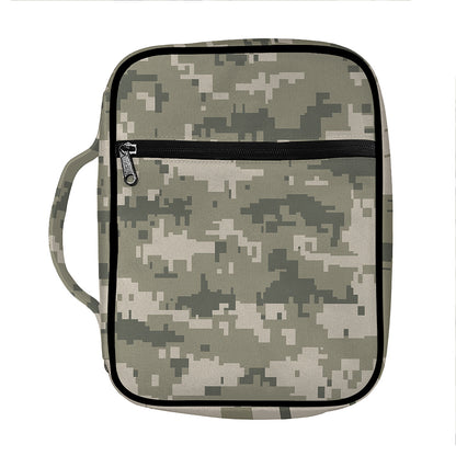 Beige Digital Camo Pattern Print Front Pocket Bible Bag