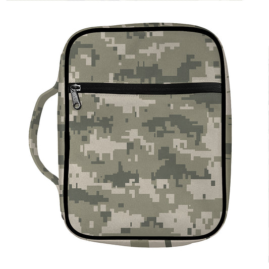 Beige Digital Camo Pattern Print Front Pocket Bible Bag