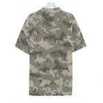 Beige Digital Camo Pattern Print Hawaiian Shirt
