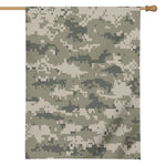 Beige Digital Camo Pattern Print House Flag