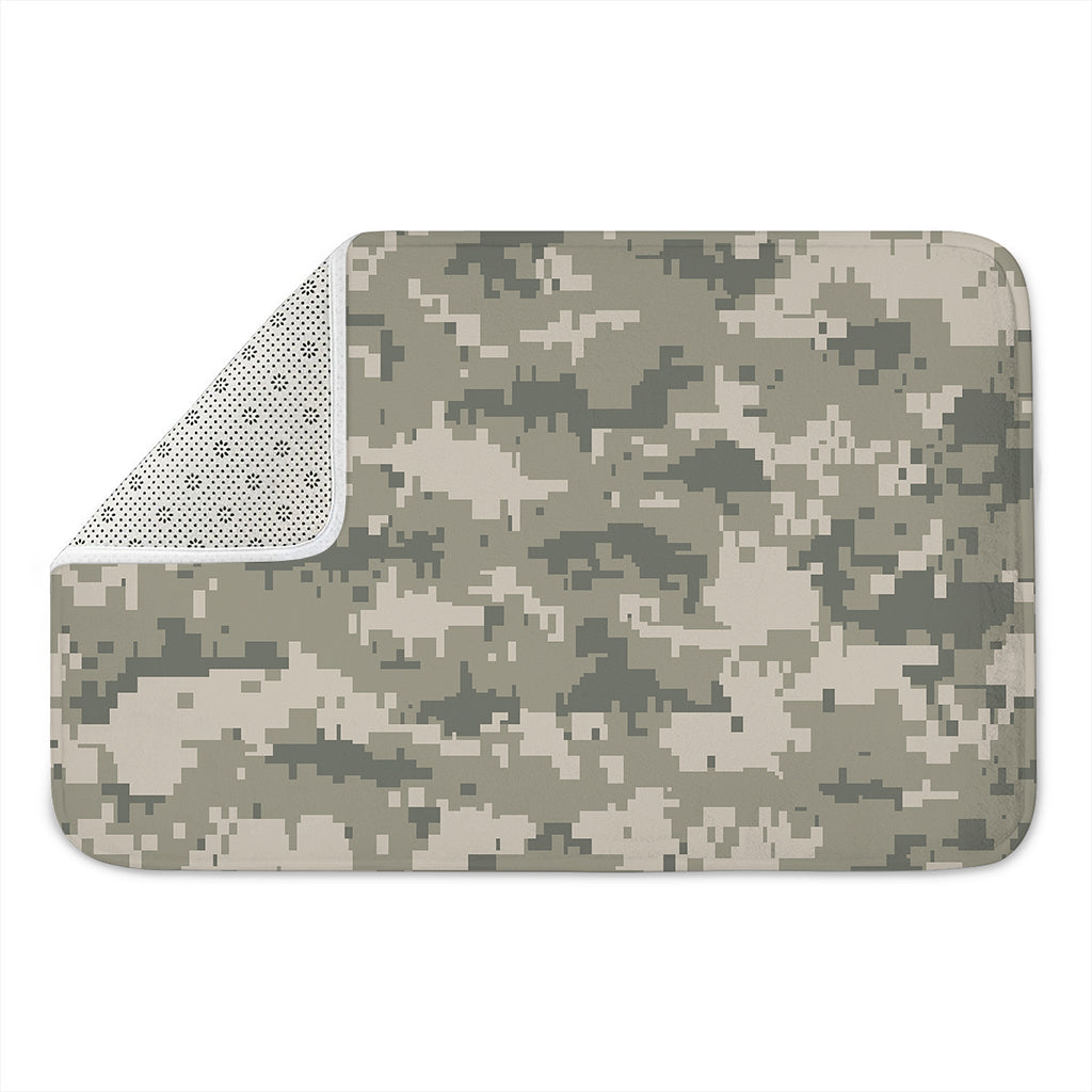 Beige Digital Camo Pattern Print Indoor Door Mat
