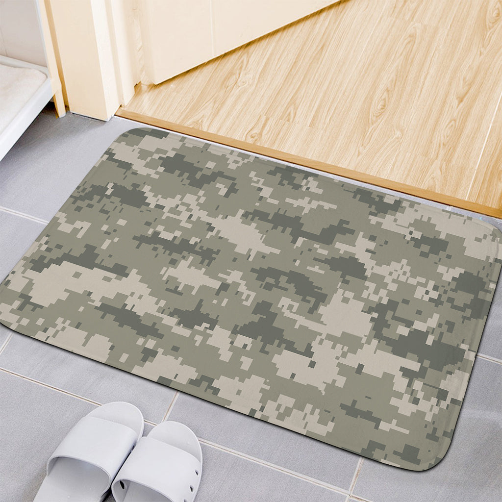 Beige Digital Camo Pattern Print Indoor Door Mat