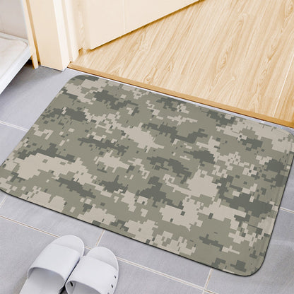 Beige Digital Camo Pattern Print Indoor Door Mat