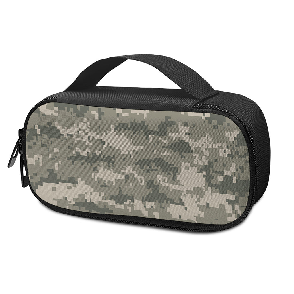 Beige Digital Camo Pattern Print Insulin Cooler Travel Case