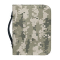 Beige Digital Camo Pattern Print Leather Bible Cover
