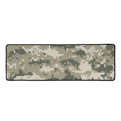 Beige Digital Camo Pattern Print Long Kitchen Mat