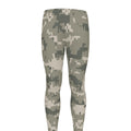 Beige Digital Camo Pattern Print Men's Leggings