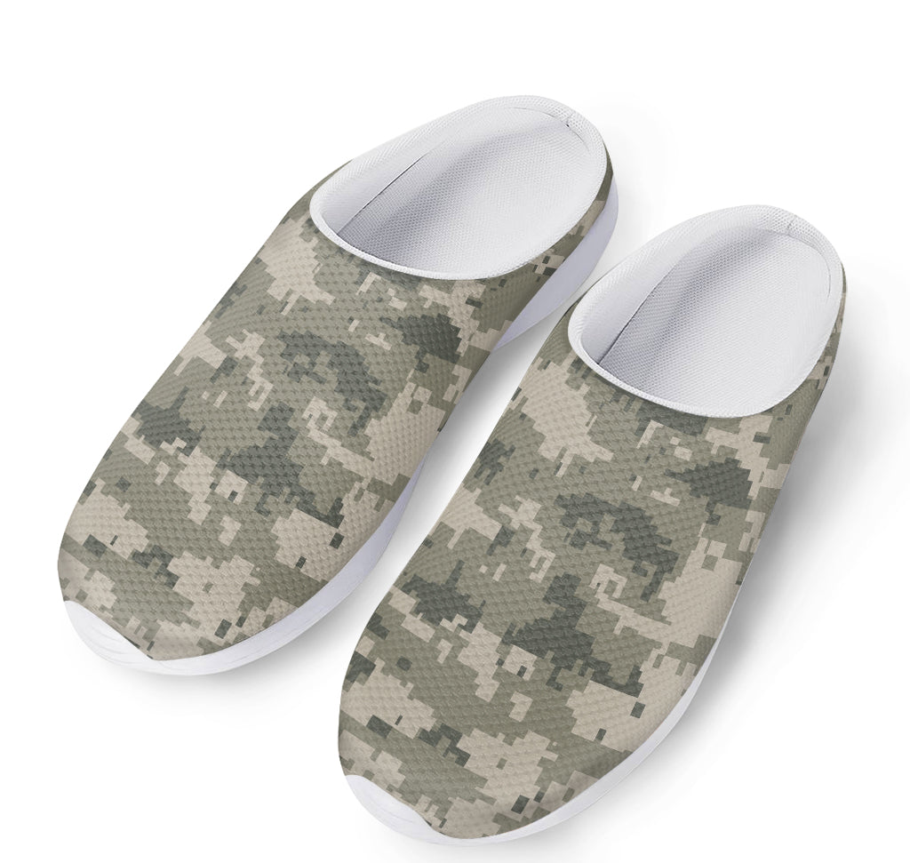 Beige Digital Camo Pattern Print Mesh Casual Shoes
