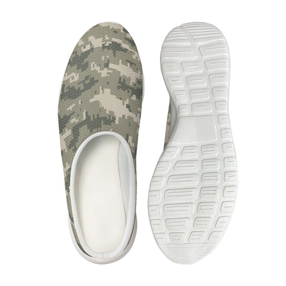 Beige Digital Camo Pattern Print Mesh Casual Shoes