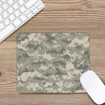 Beige Digital Camo Pattern Print Mouse Pad