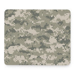 Beige Digital Camo Pattern Print Mouse Pad