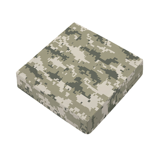 Beige Digital Camo Pattern Print Outdoor Seat Cushion Cover