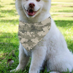 Beige Digital Camo Pattern Print Over The Collar Dog Bandana