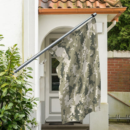 Beige Digital Camo Pattern Print Polyester Flag