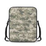 Beige Digital Camo Pattern Print Rectangular Crossbody Bag