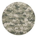 Beige Digital Camo Pattern Print Round Blanket