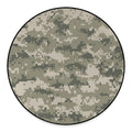 Beige Digital Camo Pattern Print Round Floor Mat