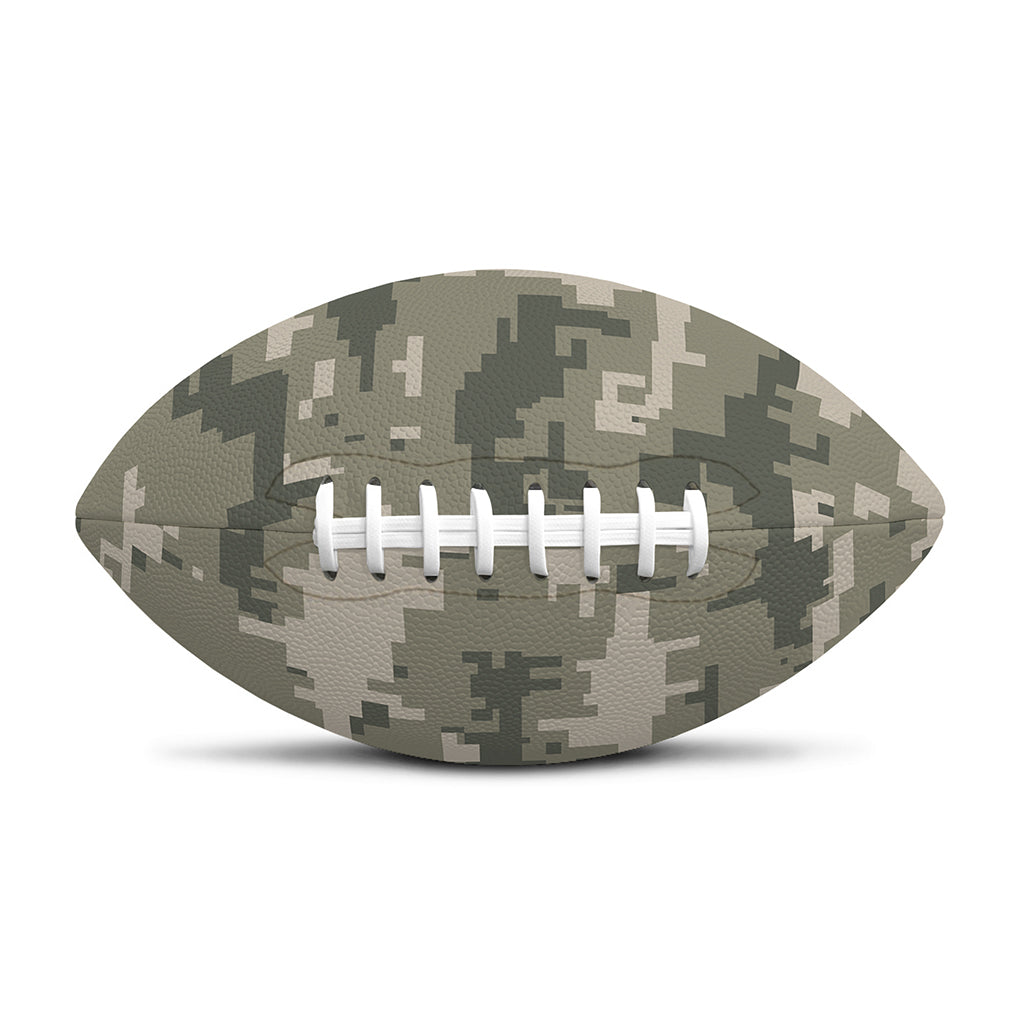 Beige Digital Camo Pattern Print Rugby Ball