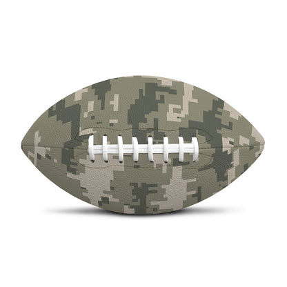 Beige Digital Camo Pattern Print Rugby Ball