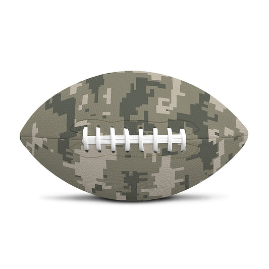 Beige Digital Camo Pattern Print Rugby Ball