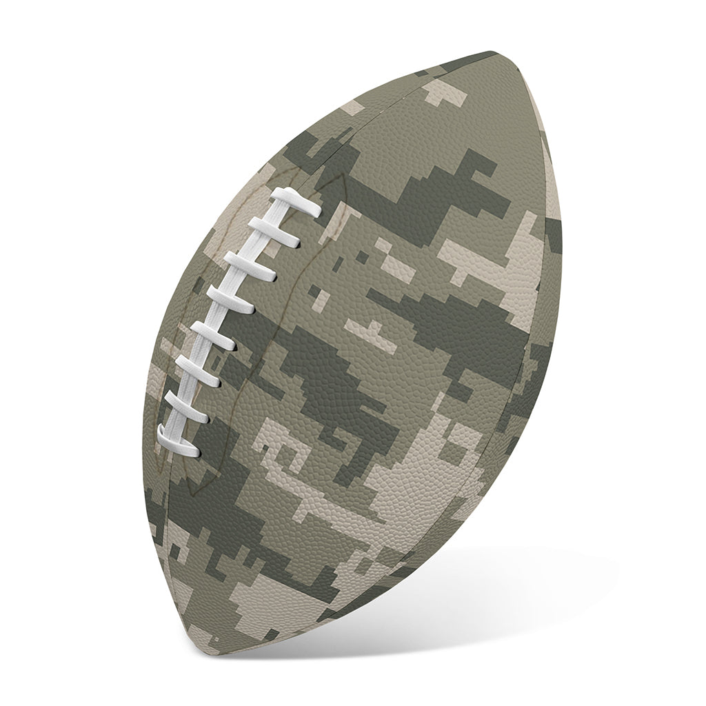 Beige Digital Camo Pattern Print Rugby Ball