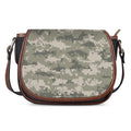 Beige Digital Camo Pattern Print Saddle Bag