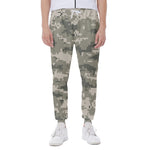 Beige Digital Camo Pattern Print Scuba Joggers