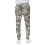 Beige Digital Camo Pattern Print Scuba Joggers