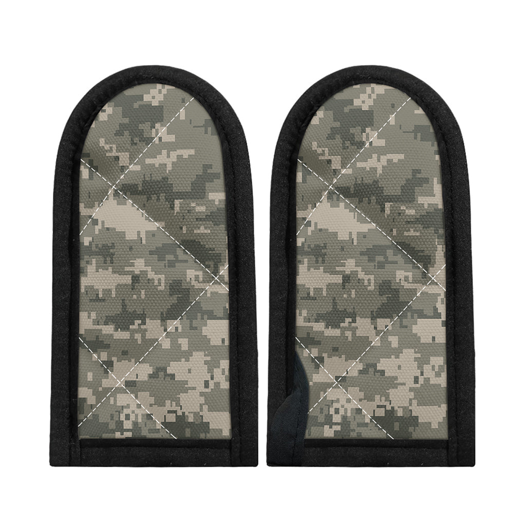 Beige Digital Camo Pattern Print Skillet Handle Cover