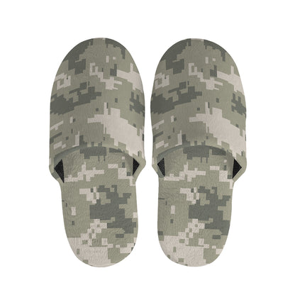 Beige Digital Camo Pattern Print Slippers